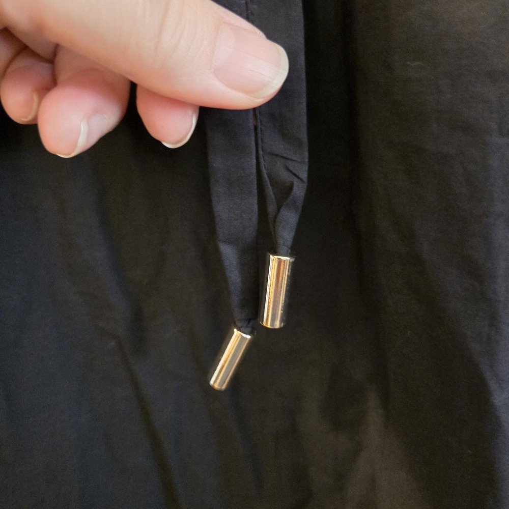 Ann Taylor Weekend sz SP black midi pullon skirt NWT 100% cotton casual everyday - Picture 2 of 10